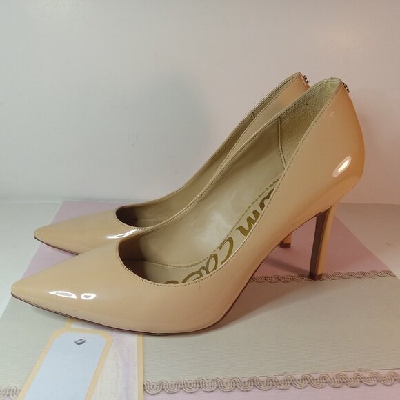 Sam Edelman Shoes - Sam Edelman Women's Almond  Patent leather Hazel pointed toe pumps Sz. 8